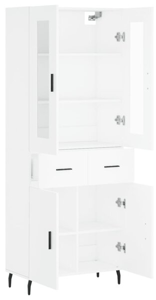 Skříň highboard bílá 69,5 x 34 x 180 cm kompozitní dřevo 3198545