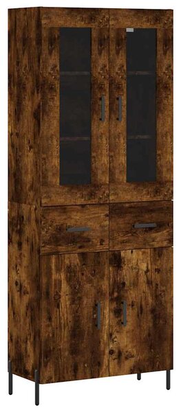 Skříň highboard kouřový dub 69,5 x 34 x 180 cm kompozitní dřevo 3198542