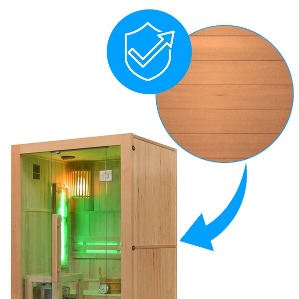 BPS-koupelny Finská sauna KEMI1 120x105, 1-2 osoby