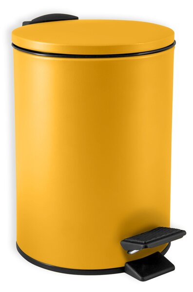 Spirella pedálový odpadkový koš ADELAR, matná šafránově žlutá, ocel, 3 L