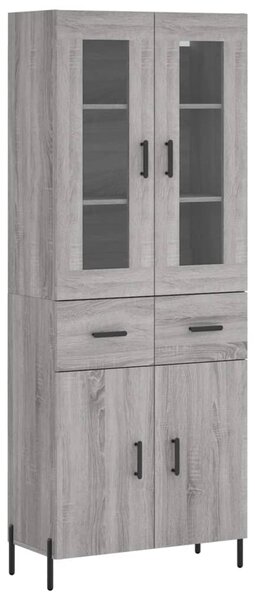 Skříň highboard šedá sonoma 69,5 x 34 x 180 cm kompozitní dřevo 3198543