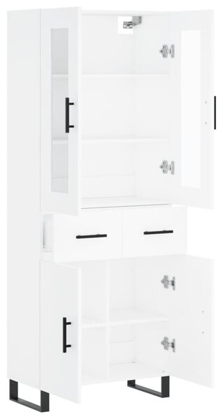 Skříň highboard bílá 69,5 x 34 x 180 cm kompozitní dřevo 3198553