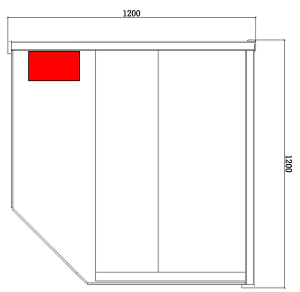 BPS-koupelny Finská sauna LARK2 WD 120x120, 2 osoby