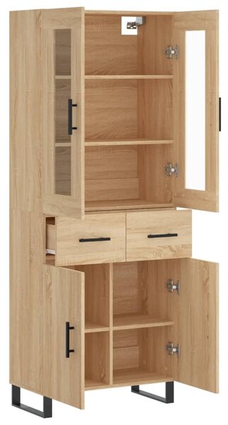 Skříň highboard dub sonoma 69,5 x 34 x 180 cm kompozitní dřevo 3198556