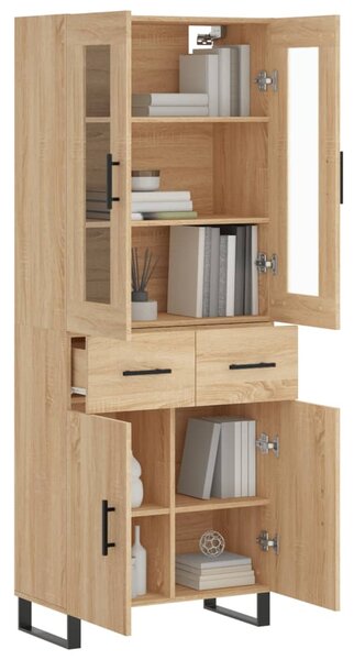 Skříň highboard dub sonoma 69,5 x 34 x 180 cm kompozitní dřevo 3198556