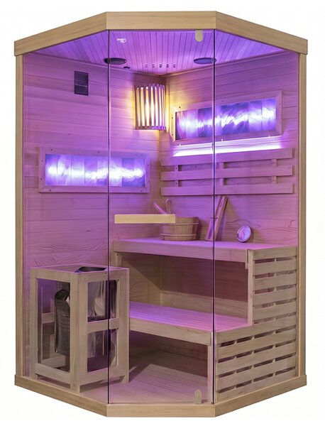BPS-koupelny Finská sauna LARK2 WD 120x120, 2 osoby