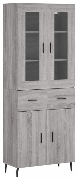 Skříň highboard šedá sonoma 69,5 x 34 x 180 cm kompozitní dřevo 3198551