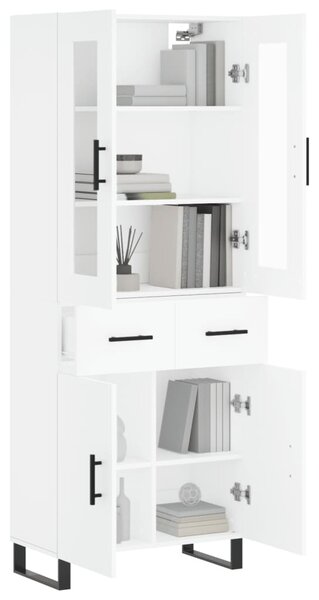 Skříň highboard bílá 69,5 x 34 x 180 cm kompozitní dřevo 3198553