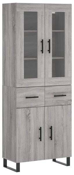 Skříň highboard šedá sonoma 69,5 x 34 x 180 cm kompozitní dřevo 3198559