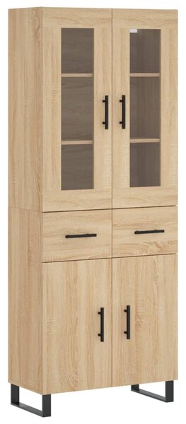 Skříň highboard dub sonoma 69,5 x 34 x 180 cm kompozitní dřevo 3198556