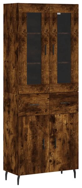 Skříň highboard kouřový dub 69,5 x 34 x 180 cm kompozitní dřevo 3198550