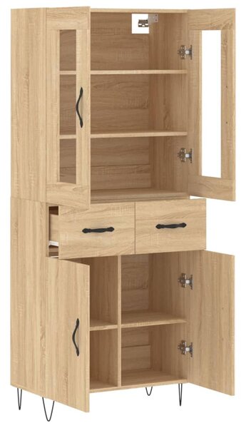 Skříň highboard dub sonoma 69,5 x 34 x 180 cm kompozitní dřevo 3198564