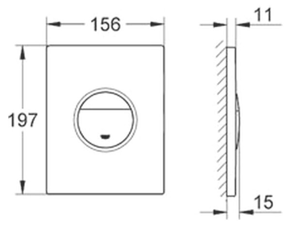 GROHE Nova Cosmopolitan - Splachovací tlačítko, Chrom 38765000