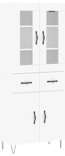 Skříň highboard bílá 69,5 x 34 x 180 cm kompozitní dřevo 3198561