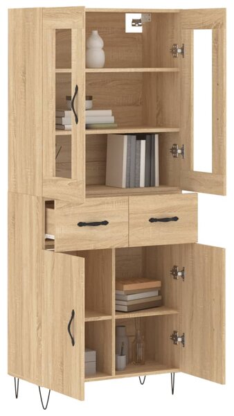 Skříň highboard dub sonoma 69,5 x 34 x 180 cm kompozitní dřevo 3198564