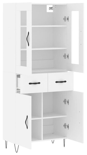 Skříň highboard bílá 69,5 x 34 x 180 cm kompozitní dřevo 3198561