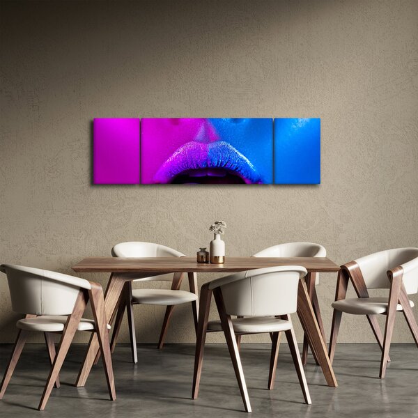 Obraz barevných rtů (170x50 cm)