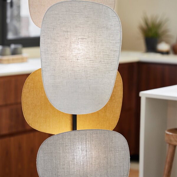 Stojací Lampa MARKET SET, Screen 70's, Vícebarevná, Obývací pokoj, Tkanina / Textil, Design