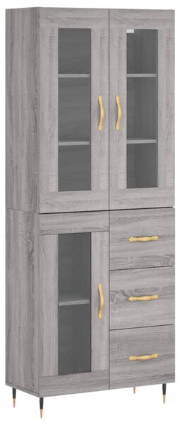 Skříň highboard šedá sonoma 69,5 x 34 x 180 cm kompozitní dřevo 3198583