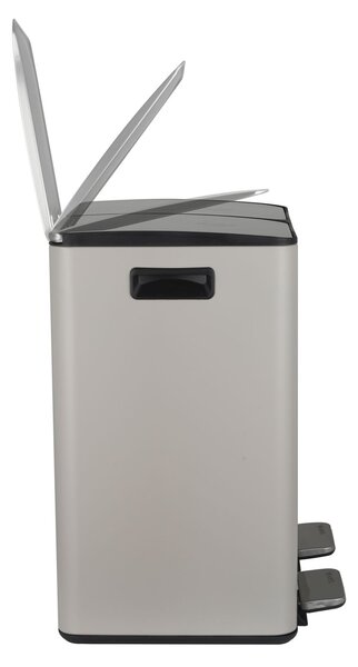 Spirella pedálový odpadkový koš na tříděný odpad ALIYA, matná Taupe, ocel, 2 x 20 L
