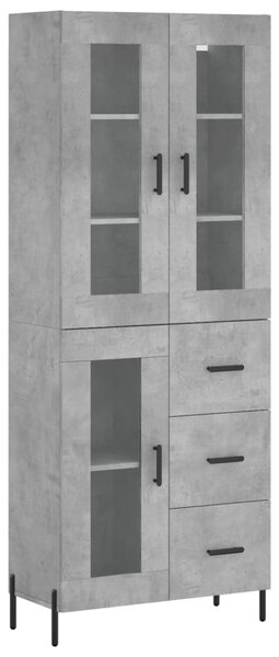 Skříň highboard betonově šedá 69,5x34x180 cm kompozitní dřevo 3198605