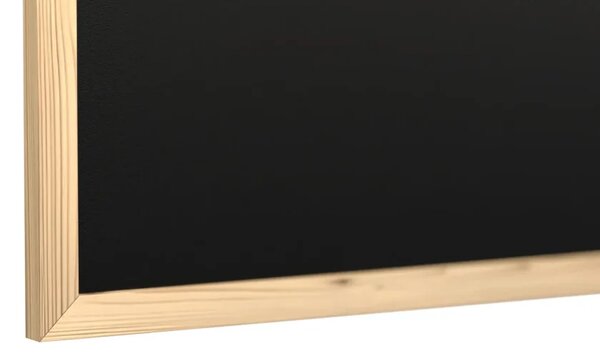 Černá křídová tabule 120×60 cm – dřevěný rám ECO, TB126ECO