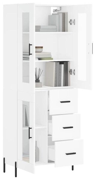 Skříň highboard bílá 69,5 x 34 x 180 cm kompozitní dřevo 3198601