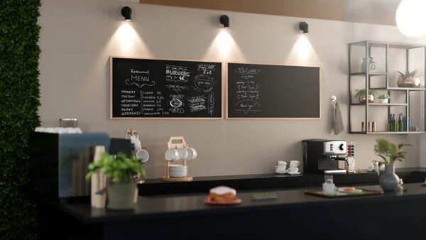 Černá křídová tabule 120×60 cm – dřevěný rám ECO, TB126ECO