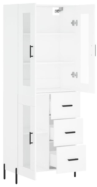 Skříň highboard bílá 69,5 x 34 x 180 cm kompozitní dřevo 3198601