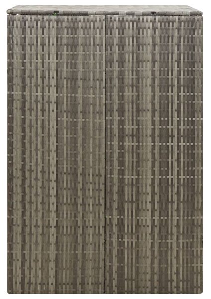 Přístřešek na popelnici šedý 70 x 80 x 117 cm polyratan 319864