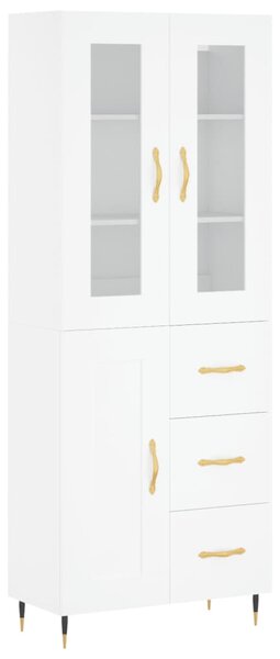 Skříň highboard bílá 69,5 x 34 x 180 cm kompozitní dřevo 3198641