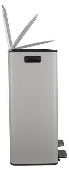 Spirella pedálový odpadkový koš na tříděný odpad ALIYA, matná Taupe, ocel, 2 x 30 L