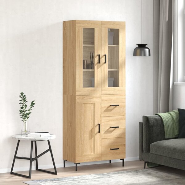 Skříň highboard dub sonoma 69,5 x 34 x 180 cm kompozitní dřevo 3198660