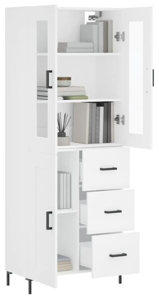 Skříň highboard bílá 69,5 x 34 x 180 cm kompozitní dřevo 3198657