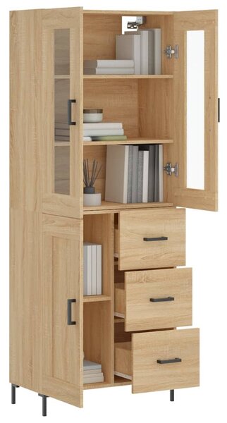 Skříň highboard dub sonoma 69,5 x 34 x 180 cm kompozitní dřevo 3198660
