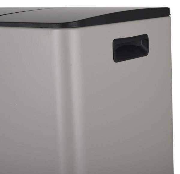 Spirella pedálový odpadkový koš na tříděný odpad ALIYA, matná Taupe, ocel, 2 x 30 L