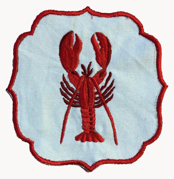 Sada vyšívaných ubrousků Lobster, 2 díly