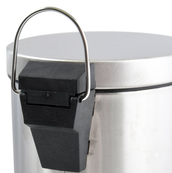 MSV pedálový odpadkový koš, kartáčovaná nerez ocel, 3 L