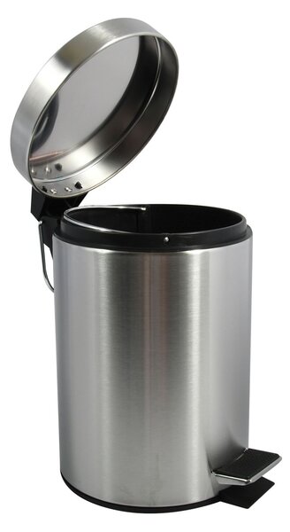 MSV pedálový odpadkový koš, kartáčovaná nerez ocel, 3 L