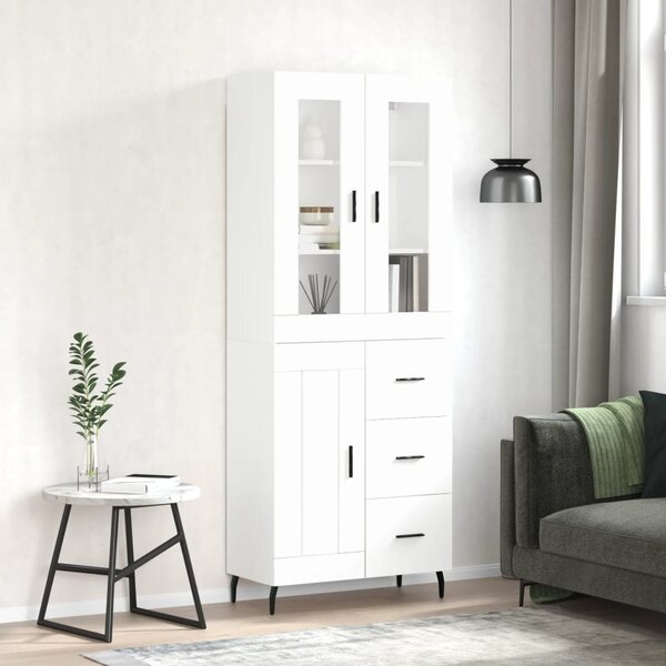 Skříň highboard bílá 69,5 x 34 x 180 cm kompozitní dřevo 3198673