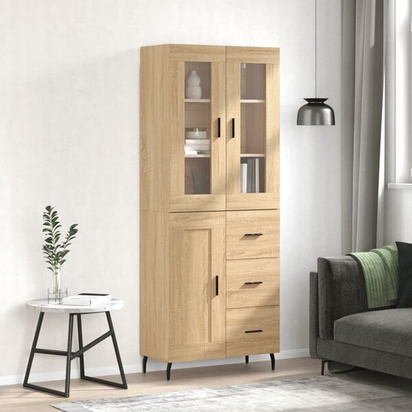 Skříň highboard dub sonoma 69,5 x 34 x 180 cm kompozitní dřevo 3198676