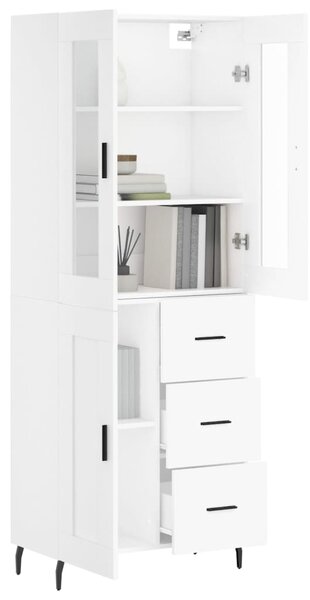 Skříň highboard bílá 69,5 x 34 x 180 cm kompozitní dřevo 3198673