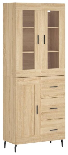 Skříň highboard dub sonoma 69,5 x 34 x 180 cm kompozitní dřevo 3198676