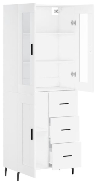 Skříň highboard bílá 69,5 x 34 x 180 cm kompozitní dřevo 3198673