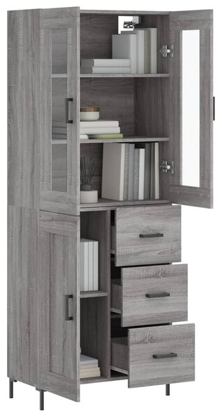 Skříň highboard šedá sonoma 69,5 x 34 x 180 cm kompozitní dřevo 3198663