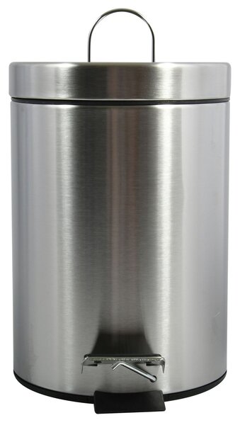 MSV pedálový odpadkový koš, kartáčovaná nerez ocel, 3 L