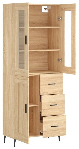 Skříň highboard dub sonoma 69,5 x 34 x 180 cm kompozitní dřevo 3198676