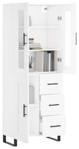 Skříň highboard bílá 69,5 x 34 x 180 cm kompozitní dřevo 3198681