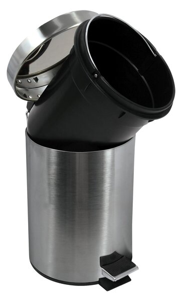 MSV pedálový odpadkový koš, kartáčovaná nerez ocel, 5 L