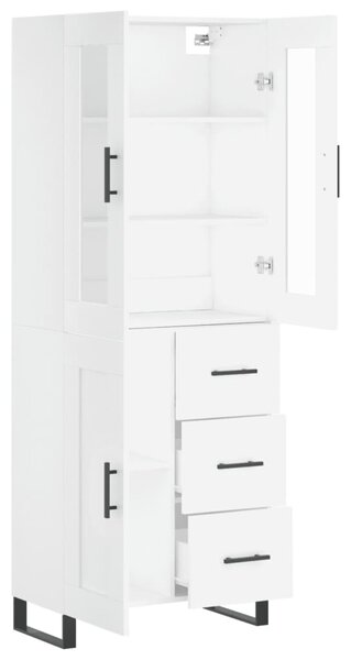 Skříň highboard bílá 69,5 x 34 x 180 cm kompozitní dřevo 3198681
